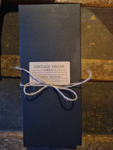 Load image into Gallery viewer, Luxury candle flame snuffer in personalized vintage vegan branded gift box with twine bow