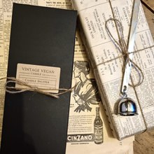 Load image into Gallery viewer, Luxury stainless steel candle flame snuffer with personalized vintage packaging for wood and cotton wicks