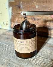 Load image into Gallery viewer, Luxury candle care kit stainless steel candle snuffer extinguishing flame in brown vintage vegan candle jar