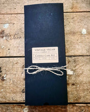 Load image into Gallery viewer, Luxury Candle Care Kit in black box with twine on wooden surface for candle maintenance tools