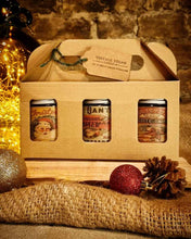 Load image into Gallery viewer, Vintage Christmas Candle Gift Set with Victorian art and vintage newspaper wrapping in kraft box