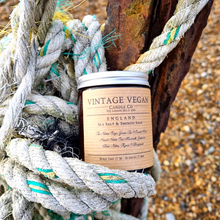 Load image into Gallery viewer, England - Sea Salt and Smoked Sage 100% Soy Wax Personalised Candle 180ml
