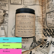 Load image into Gallery viewer, England - Sea Salt and Smoked Sage 100% Soy Wax Personalised Candle 180ml
